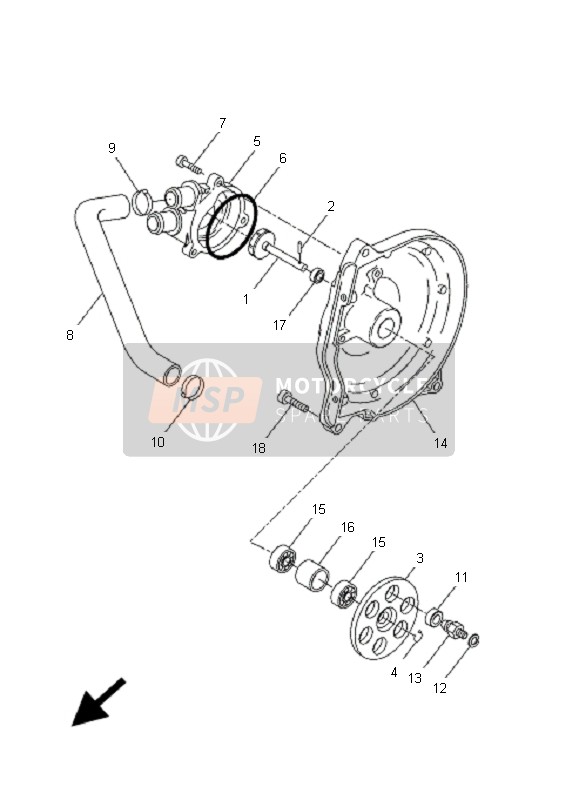 Yamaha YQ50R AEROX 2006 Water Pump for a 2006 Yamaha YQ50R AEROX